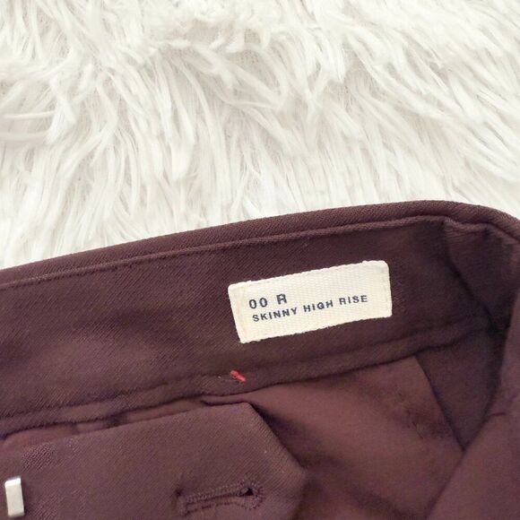 Women GAP Skinny High Rise Ankle Pants in Red Radish Size 00R - Picture 7 of 13